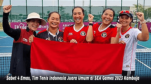 Sabet 4 Emas, Tim Tenis Indonesia Juara Umum di SEA Games 2023 Kamboja